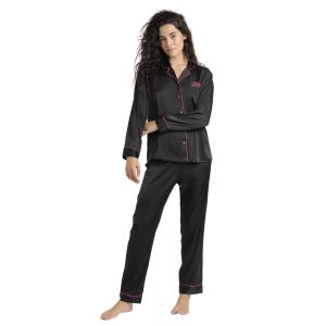 62958-0-000110-pijama-abierto-de-manga-larga-de-saten-para-mujer-barbie-vintage-negro