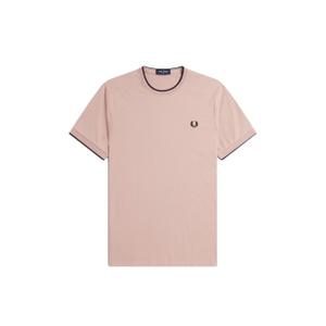fpm1588-u89-camiseta-fred-perry-twin-tipped-rosa-oscuro-rosa-empolvado-negro